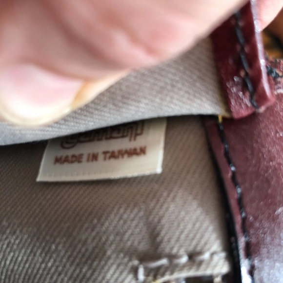 Vintage/Crafted in USA Yamani Genuine Leather Men's Purse/Briefcase Burgundy - Picture 6 of 16